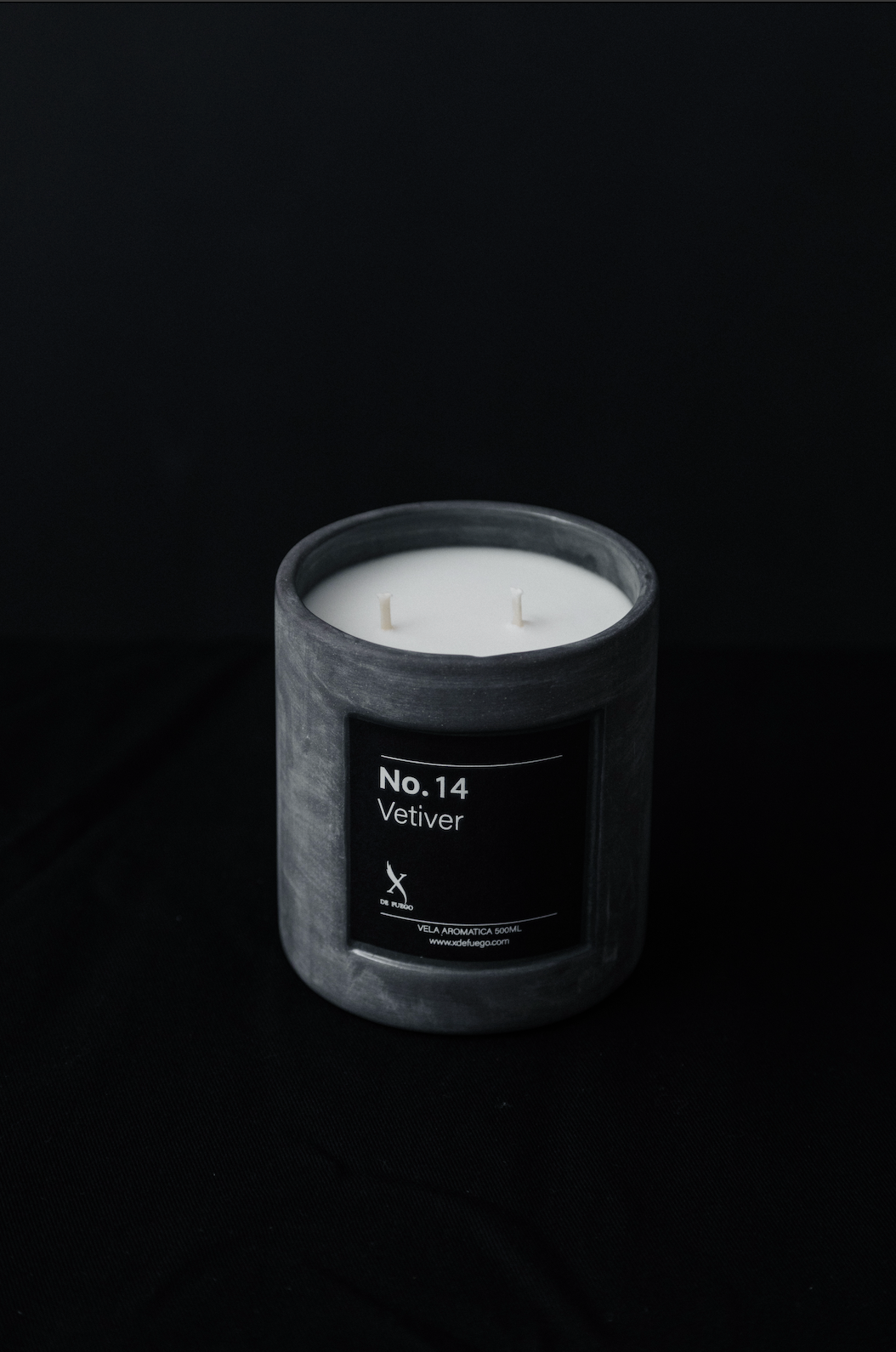 Vela Vetiver por X de fuego