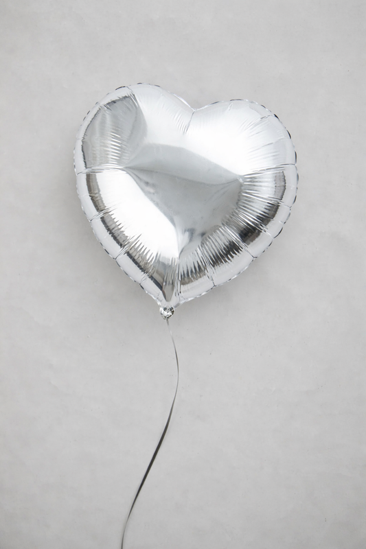 Globo Corazón Silver