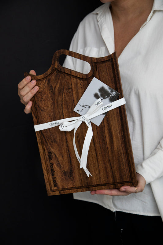 Tabla de parota cuadrada personalizada